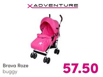 Promoties Brava roze buggy - Xadventure - Geldig van 14/08/2022 tot 20/08/2022 bij Baby & Tiener Megastore
