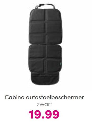 Promoties Cabino autostoelbeschermer zwart - Cabino - Geldig van 14/08/2022 tot 20/08/2022 bij Baby & Tiener Megastore