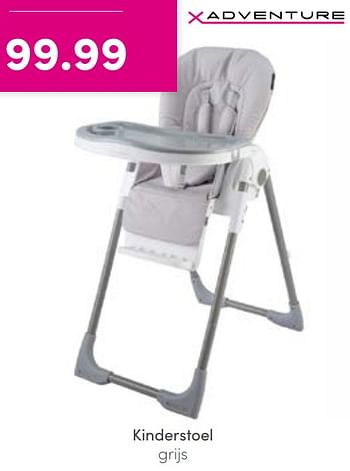 Promoties Kinderstoel grijs - Xadventure - Geldig van 14/08/2022 tot 20/08/2022 bij Baby & Tiener Megastore