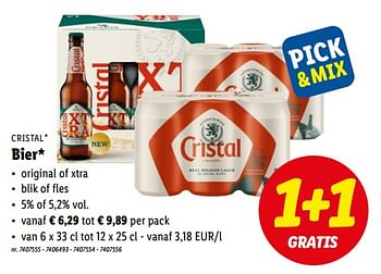 Promoties Bier - Cristal - Geldig van 22/08/2022 tot 27/08/2022 bij Lidl