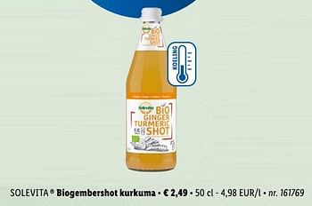 Promoties Biogembershot kurkuma - Solevita - Geldig van 22/08/2022 tot 27/08/2022 bij Lidl
