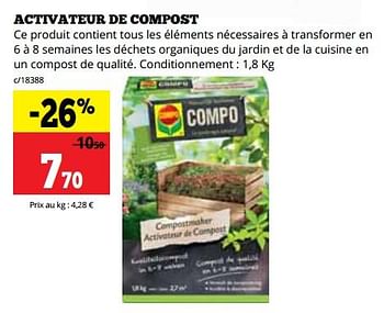 Promotions Activateur de compost - Compo - Valide de 15/08/2022 à 04/09/2022 chez Dema