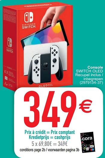Promoties Console switch oled - Nintendo - Geldig van 16/08/2022 tot 29/08/2022 bij Cora