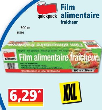 Promotions Film alimentaire fraîcheur - Quickpack - Valide de 17/08/2022 à 23/08/2022 chez Norma
