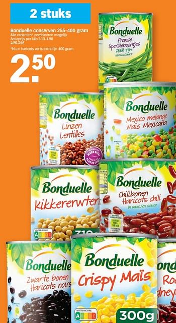 Promoties Bonduelle conserven - Bonduelle - Geldig van 15/08/2022 tot 21/08/2022 bij Albert Heijn