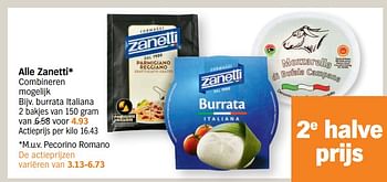 Promotions Burrata italiana - Zanetti - Valide de 15/08/2022 à 21/08/2022 chez Albert Heijn
