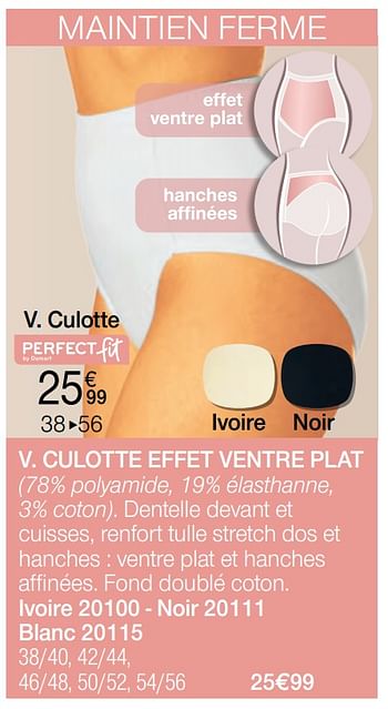Promotions Culotte effet ventre plat - Produit Maison - Damart - Valide de 01/08/2022 à 15/12/2022 chez Damart