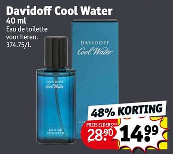 Promoties Davidoff cool water edt - Davidoff - Geldig van 16/08/2022 tot 21/08/2022 bij Kruidvat