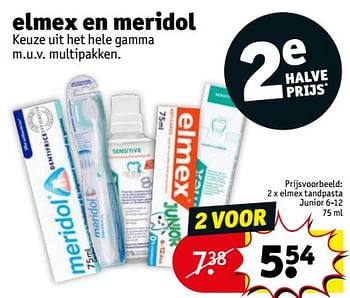 Promoties Elmex tandpasta junior - Elmex - Geldig van 16/08/2022 tot 21/08/2022 bij Kruidvat