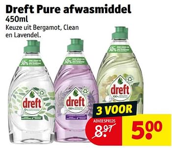 Promoties Dreft pure afwasmiddel - Dreft - Geldig van 16/08/2022 tot 21/08/2022 bij Kruidvat