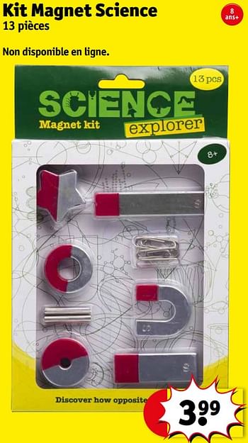 Promotions Kit magnet science - Produit maison - Kruidvat - Valide de 16/08/2022 à 21/08/2022 chez Kruidvat