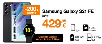 Promoties Samsung galaxy s21 fe - Samsung - Geldig van 16/08/2022 tot 31/08/2022 bij Orange