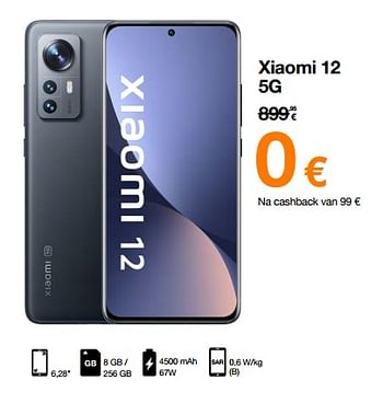 Promoties Xiaomi 12 5g - Xiaomi - Geldig van 16/08/2022 tot 31/08/2022 bij Orange