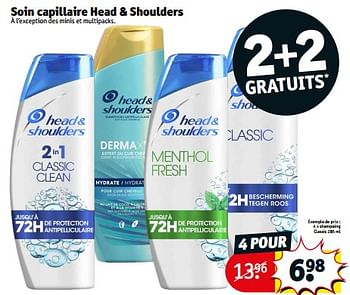 Promotions Shampoing classic - Head & Shoulders - Valide de 16/08/2022 à 21/08/2022 chez Kruidvat