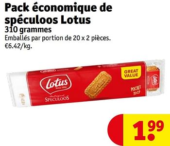 Promotions Pack économique de spéculoos lotus - Lotus Bakeries - Valide de 16/08/2022 à 21/08/2022 chez Kruidvat