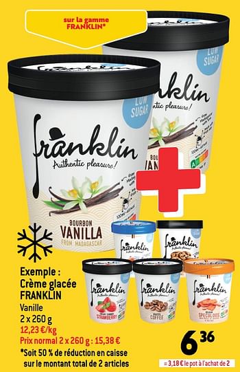 Promotions Crème glacée franklin - Franklin - Valide de 17/08/2022 à 23/08/2022 chez Louis Delhaize