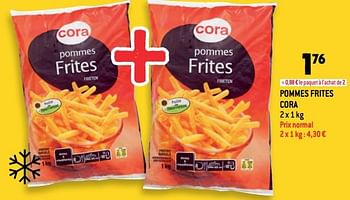 Promotions Pommes frites cora - Produit Maison - Louis Delhaize - Valide de 17/08/2022 à 23/08/2022 chez Louis Delhaize