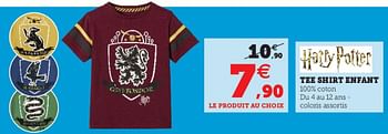 Promotions Tee shirt enfant - Harry Potter - Valide de 09/08/2022 à 27/08/2022 chez Super U