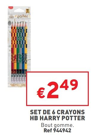 Promotions Set de 6 crayons hb harry potter - Maped - Valide de 17/08/2022 à 22/08/2022 chez Trafic