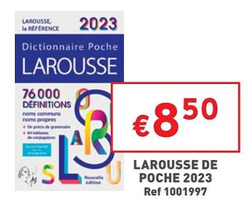 Promoties Larousse de poche - Larousse - Geldig van 17/08/2022 tot 22/08/2022 bij Trafic