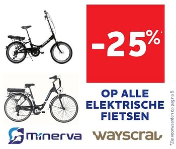 Promoties -25% op alle elektrische fietsen - Huismerk - Auto 5  - Geldig van 16/08/2022 tot 04/10/2022 bij Auto 5