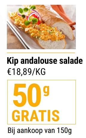 Promoties Kip andalouse salade - Huismerk - Budgetslager - Geldig van 19/08/2022 tot 23/08/2022 bij Budgetslager