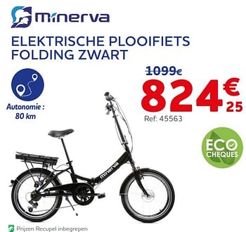 Promotions Minerva elektrische plooifiets folding zwart - Minerva - Valide de 16/08/2022 à 04/10/2022 chez Auto 5