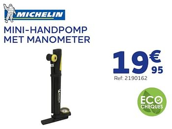 Promoties Mini-handpomp met manometer - Michelin - Geldig van 16/08/2022 tot 04/10/2022 bij Auto 5