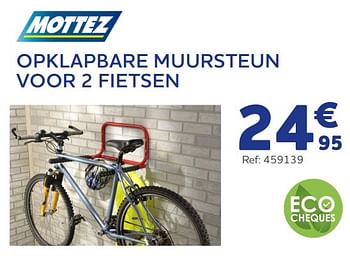 Promoties Opklapbare muursteun voor 2 fietsen - Mottez - Geldig van 16/08/2022 tot 04/10/2022 bij Auto 5