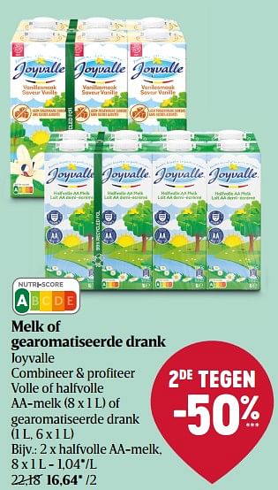 Promoties Halfvolle aa-melk - Joyvalle - Geldig van 18/08/2022 tot 24/08/2022 bij Delhaize