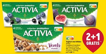 Promoties Yoghurt met bifidus activia vezels muesli - Danone - Geldig van 18/08/2022 tot 24/08/2022 bij Delhaize