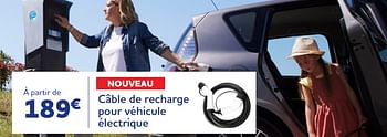 Promotions Câble de recharge pour véhicule électrique - Produit maison - Auto 5  - Valide de 16/08/2022 à 04/10/2022 chez Auto 5