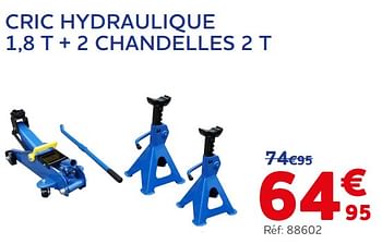Promotions Cric hydraulique + 2 chandelles - Produit maison - Auto 5  - Valide de 16/08/2022 à 04/10/2022 chez Auto 5