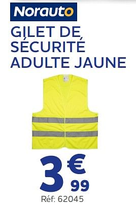 Promotions Gilet de sécurité adulte jaune - Norauto - Valide de 16/08/2022 à 04/10/2022 chez Auto 5