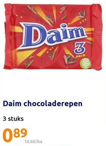 Promoties Daim chocoladerepen - Daim - Geldig van 17/08/2022 tot 23/08/2022 bij Action
