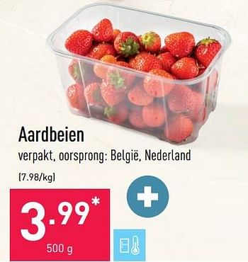 Promoties Aardbeien - Huismerk - Aldi - Geldig van 22/08/2022 tot 02/09/2022 bij Aldi