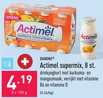 Promoties Actimel supermix - Danone - Geldig van 26/08/2022 tot 02/09/2022 bij Aldi