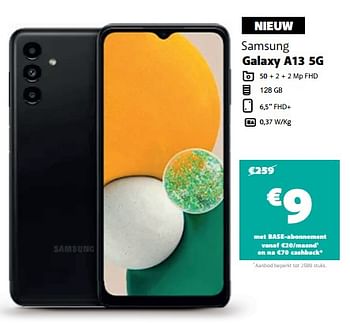 Promotions Samsung galaxy a13 5g - Samsung - Valide de 17/08/2022 à 05/09/2022 chez Base