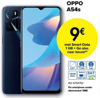 Promoties Oppo a54s - Oppo - Geldig van 16/08/2022 tot 02/10/2022 bij Carrefour