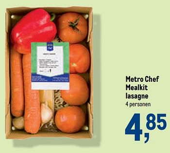 Promoties Metro chef mealkit lasagne - Huismerk - Makro - Geldig van 24/08/2022 tot 06/09/2022 bij Makro