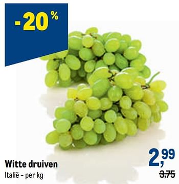 Promoties Witte druiven - Huismerk - Makro - Geldig van 24/08/2022 tot 06/09/2022 bij Makro