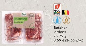 Promotions Butcher lardons - Bio Butcher - Valide de 17/08/2022 à 13/09/2022 chez Bioplanet