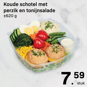 Promoties Koude schotel met perzik en tonijnsalade - Huismerk - Buurtslagers - Geldig van 19/08/2022 tot 15/09/2022 bij Buurtslagers