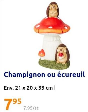 Promotions Champignon ou écureuil - Produit Maison - Action - Valide de 17/08/2022 à 23/08/2022 chez Action