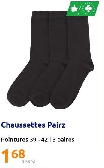 Promotions Chaussettes pairz - Pairz - Valide de 17/08/2022 à 23/08/2022 chez Action