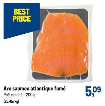 Promotions Aro saumon atlantique fumé - Aro - Valide de 24/08/2022 à 06/09/2022 chez Makro