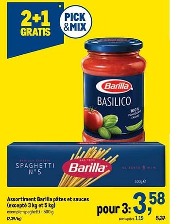 Promotions Barilla spaghetti - Barilla - Valide de 24/08/2022 à 06/09/2022 chez Makro