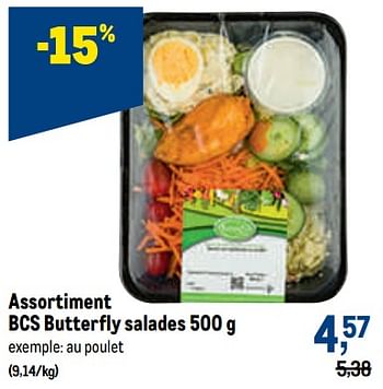 Promotions Bcs butterfly salades au poulet - Produit maison - Makro - Valide de 24/08/2022 à 06/09/2022 chez Makro