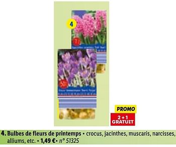Promotions Bulbes de fleurs de printemps - Produit maison - Lidl - Valide de 29/08/2022 à 03/09/2022 chez Lidl