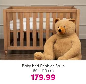 Promotions Baby bed pebbles bruin - Produit Maison - Baby & Tiener Megastore - Valide de 21/08/2022 à 27/08/2022 chez Baby & Tiener Megastore